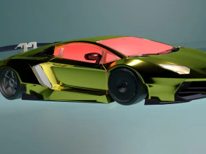 GOLDEN LAMBORGHINNI 3D Model