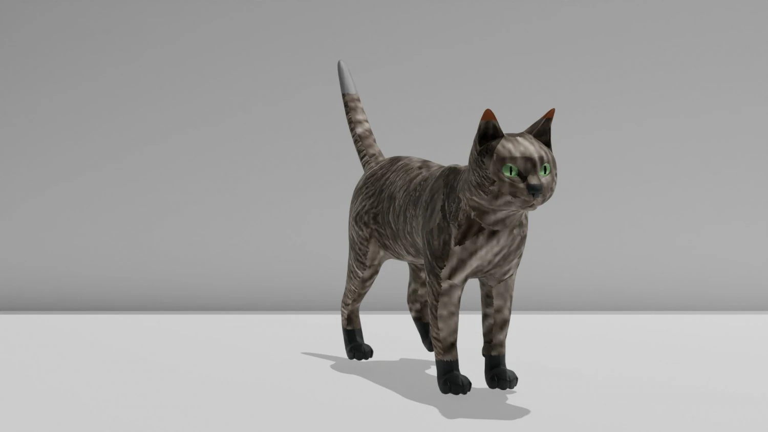 Low-poly cat 3D Model .c4d .max .obj .3ds .fbx .stl .blend 