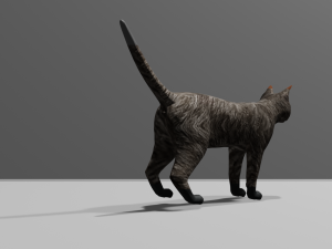 Low-poly cat 3D 모델