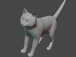 Low-poly cat 3D 모델