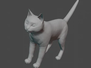 Low-poly cat 3D Model