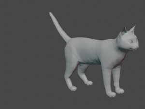 Low-poly cat 3D 모델