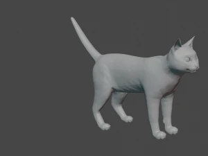 Low-poly cat 3D Model