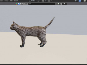Low-poly cat 3D 모델