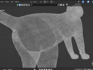 Low-poly cat 3D Model