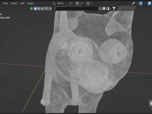 Low-poly cat 3D 모델