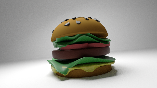 Simple Cheesburger - LowPoly Modèle 3D .c4d .max .obj .3ds .fbx .stl .blend 