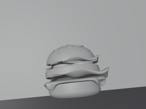 Simple Cheesburger - LowPoly Modèle 3D