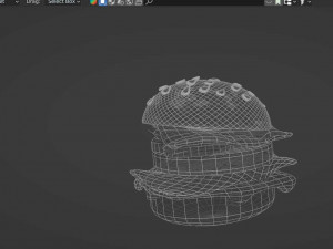 Simple Cheesburger - LowPoly Modèle 3D