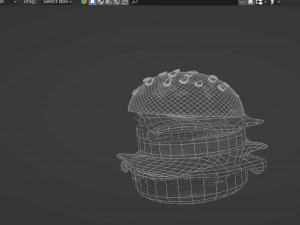 Simple Cheesburger - LowPoly 3D Model