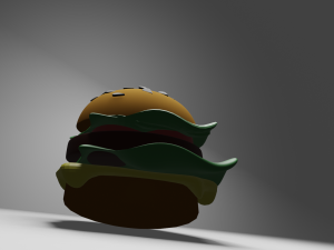 Simple Cheesburger - LowPoly Modèle 3D