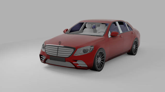 Mercedes Benz S class 3D Model .c4d .max .obj .3ds .fbx .stl .blend 