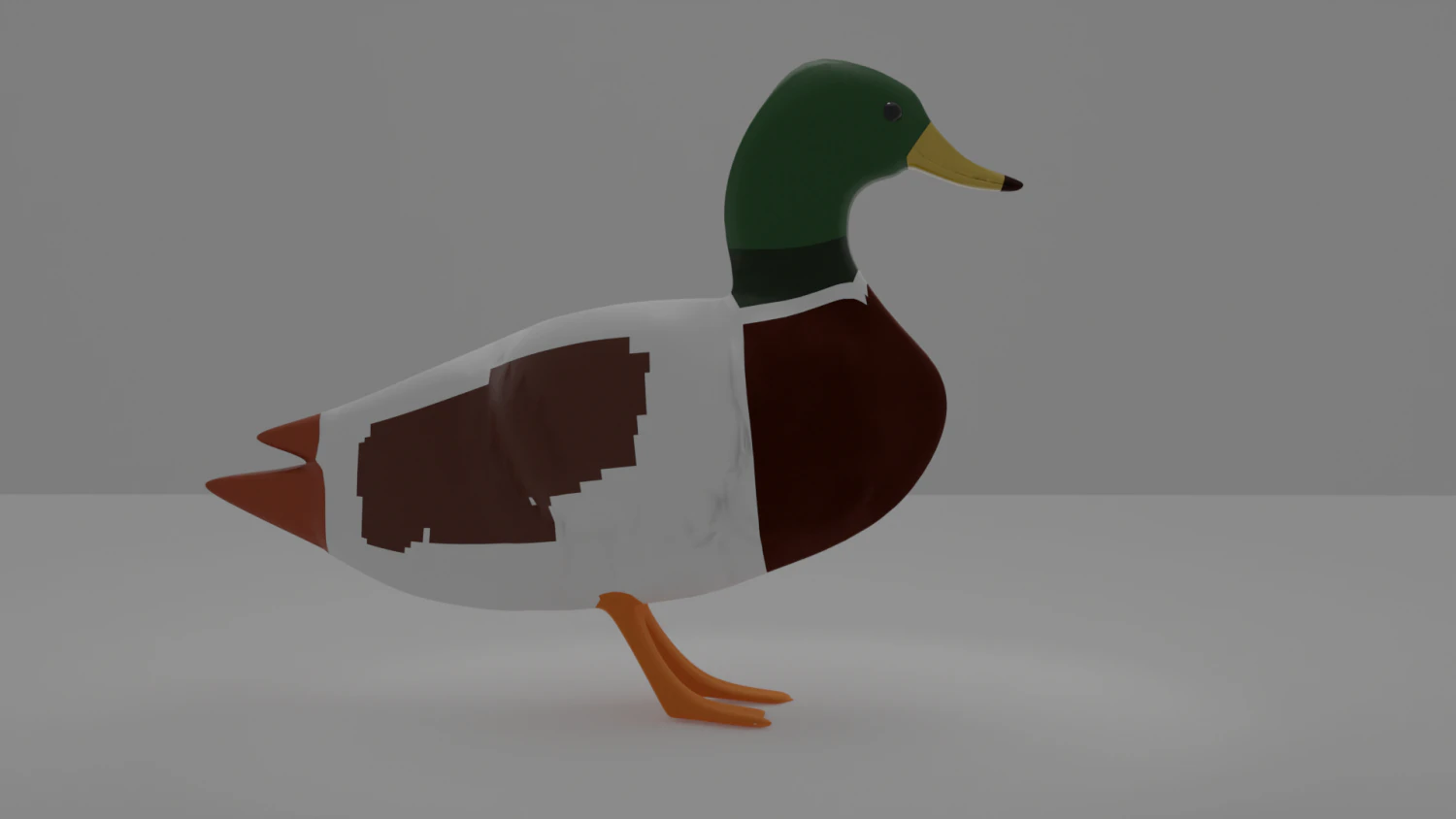 Free Duck made with Blender 3D Model .c4d .max .obj .3ds .fbx .stl .blend