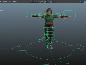 Female archer Blender Model Game ready Modèle 3D