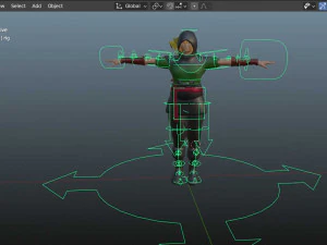 Female archer Blender Model Game ready 3D Model