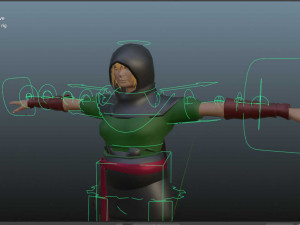 Female archer Blender Model Game ready Modèle 3D