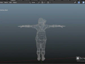 Female archer Blender Model Game ready 3D Model