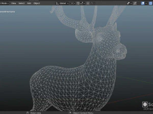 American deer realistic model 3D Model