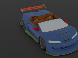 Cool tunning convertible car 3D Model