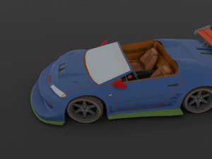 Cool tunning convertible car 3D Model