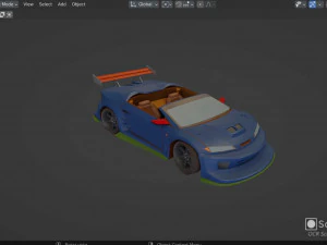 Cool tunning convertible car 3D Model