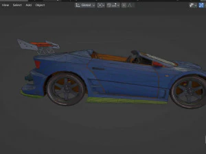 Cool tunning convertible car 3D Model