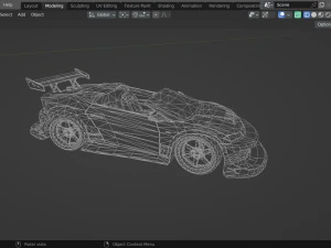 Cool tunning convertible car 3D Model