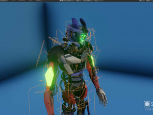 Sci-fi Humanoid Robot Modelo 3D
