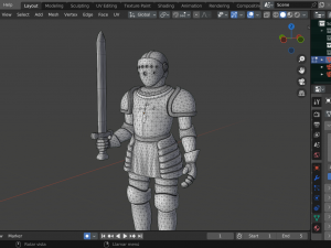 Knight templar- game ready Model 3D
