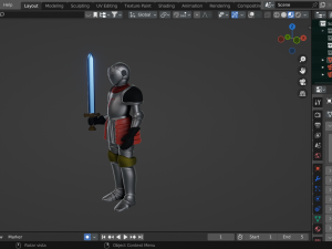 Knight templar- game ready Model 3D