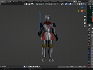 Knight templar- game ready Model 3D