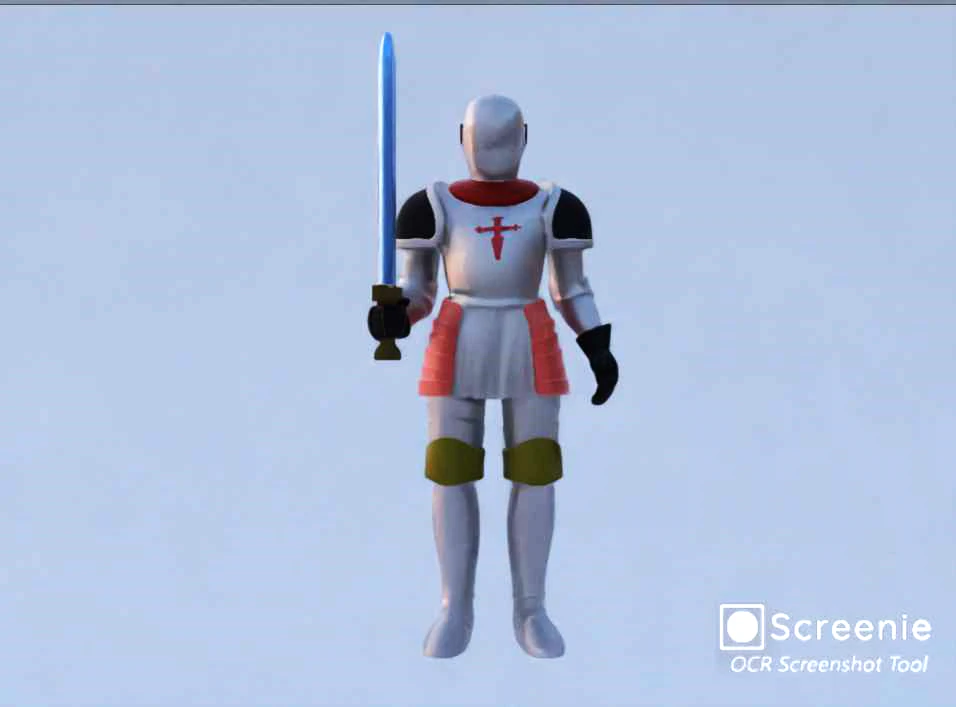 Knight templar- game ready 3D Model .c4d .max .obj .3ds .fbx .stl .blend