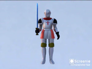 Cavaliere Templare-gioco pronto Modello 3D