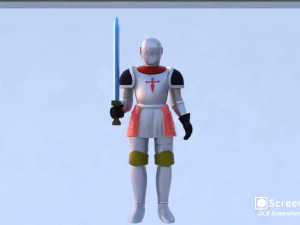 Knight templar- game ready 3D Model