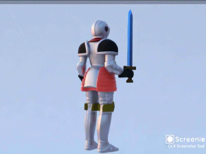 Knight templar- game ready 3D Model