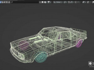 LowPoly Old Camaro 3D-Modell