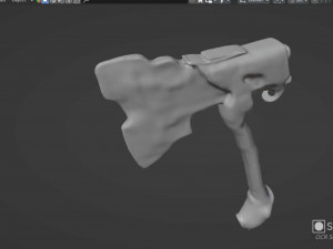 Blue Sci-Fi Axe with neon colors 3Dモデル