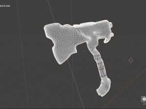 Blue Sci-Fi Axe with neon colors 3Dモデル