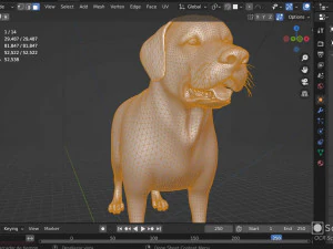 Realistic Golden Retriever Dog Model 3D Model
