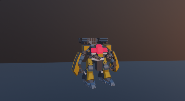 GameReady War Robot Model 3D .c4d .max .obj .3ds .fbx .stl .blend 