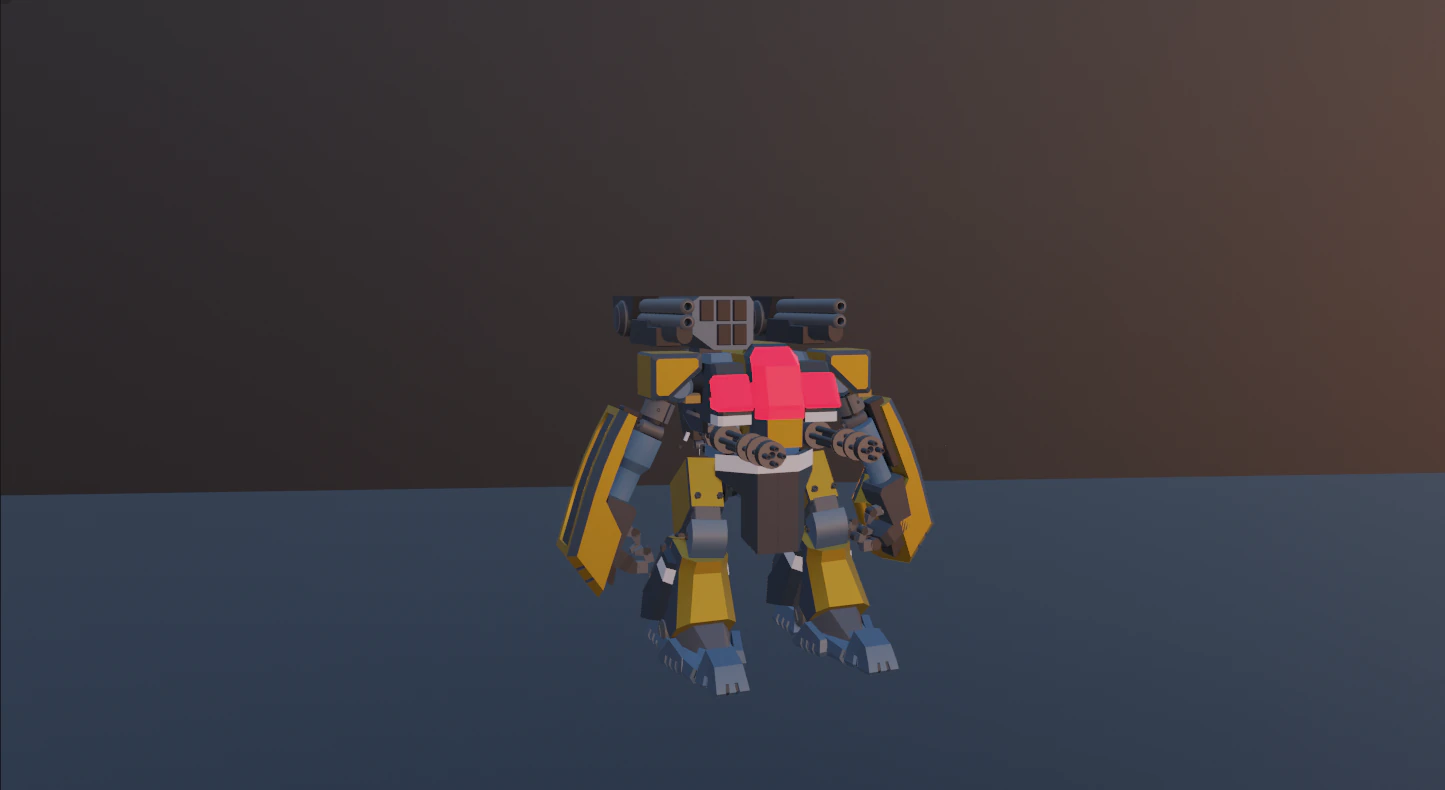 GameReady War Robot 3D Model .c4d .max .obj .3ds .fbx .stl .blend 