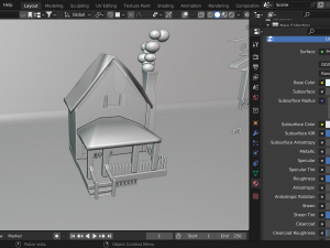 LOW POLY- AMERICAN STYLE HOME USA 3D Model