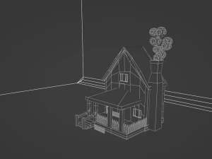 LOW POLY- AMERICAN STYLE HOME USA 3D Model
