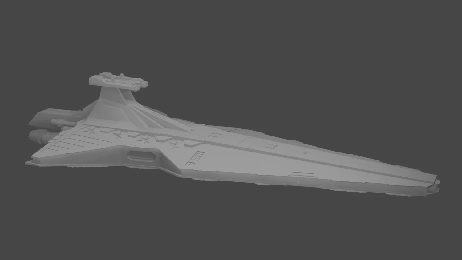 Star Wars - Venator 3D Print Model .c4d .max .obj .3ds .fbx .stl .blend 