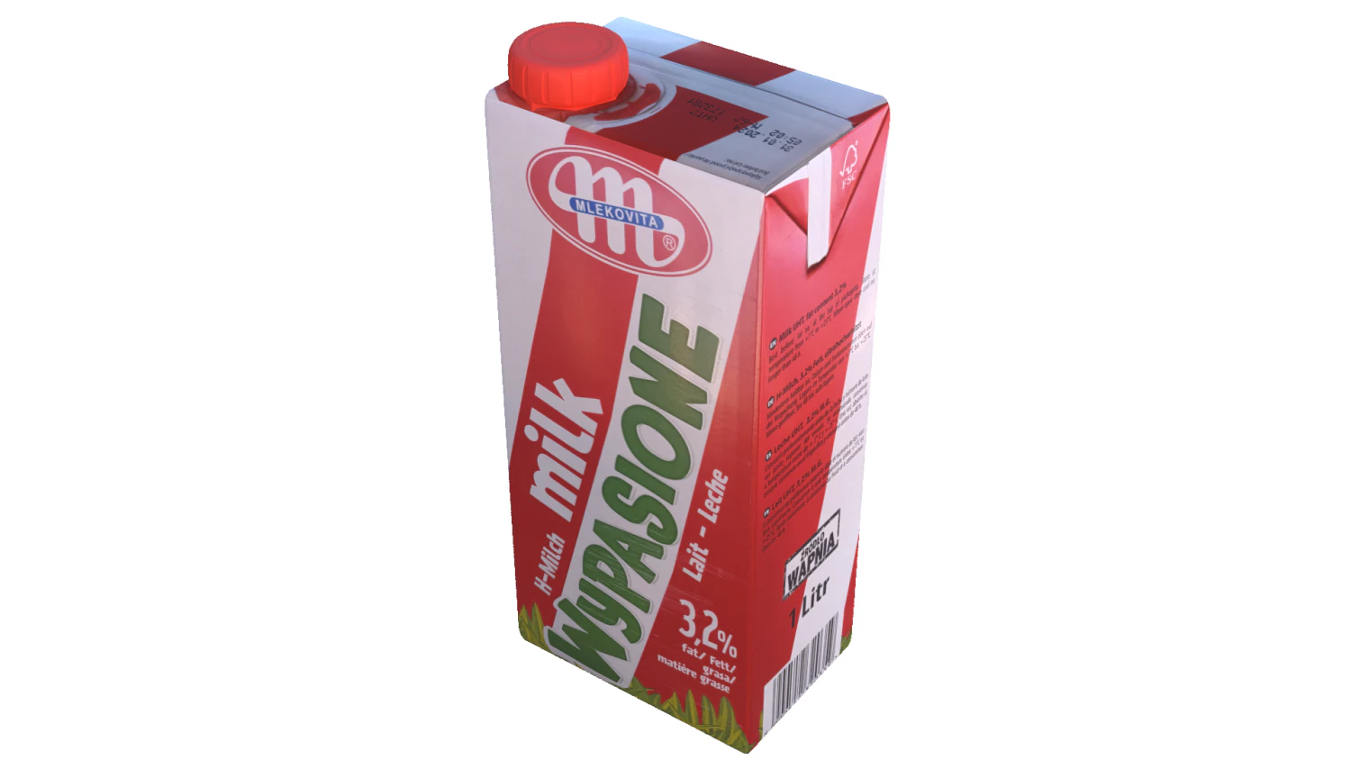 Milk Mlekovita 3D Model .c4d .max .obj .3ds .fbx .stl .blend