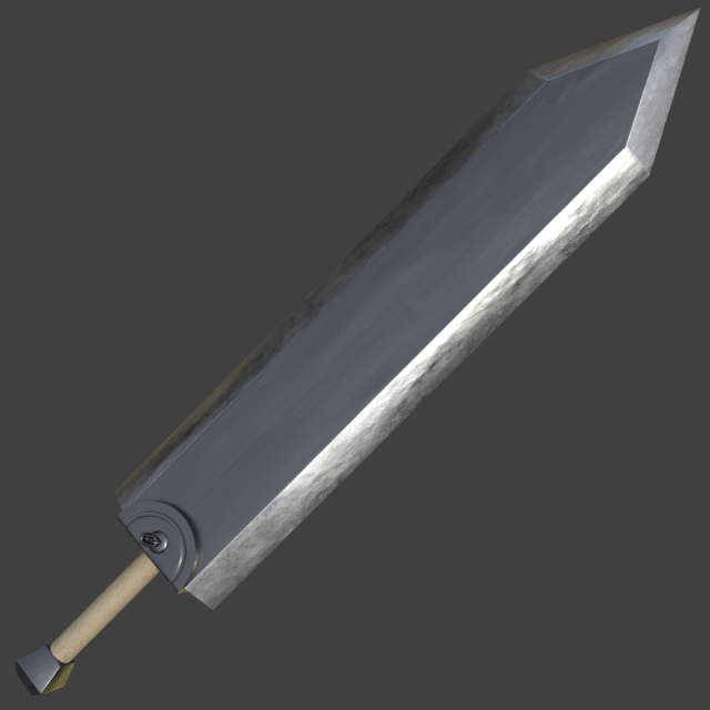DragonSlayer Sword 3D Модель .c4d .max .obj .3ds .fbx .stl .blend 