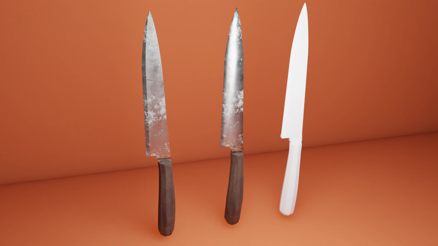 Knife game ready model 3D Model .c4d .max .obj .3ds .fbx .stl .blend 
