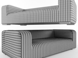 Sofa 3 Seater Malibu 226cm 3D Model