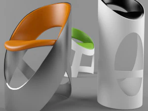 Chaises originales &eacute;dition Martz Modèle 3D