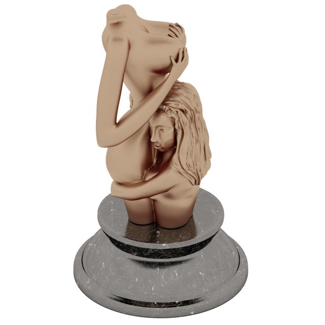 BronzefigurineCloseness 3D Model .c4d .max .obj .3ds .fbx .stl .blend 